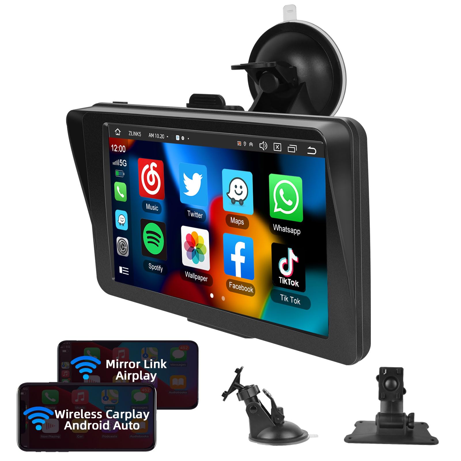 Podofo Autoradio Portatile 7 Pollici Touchscreen