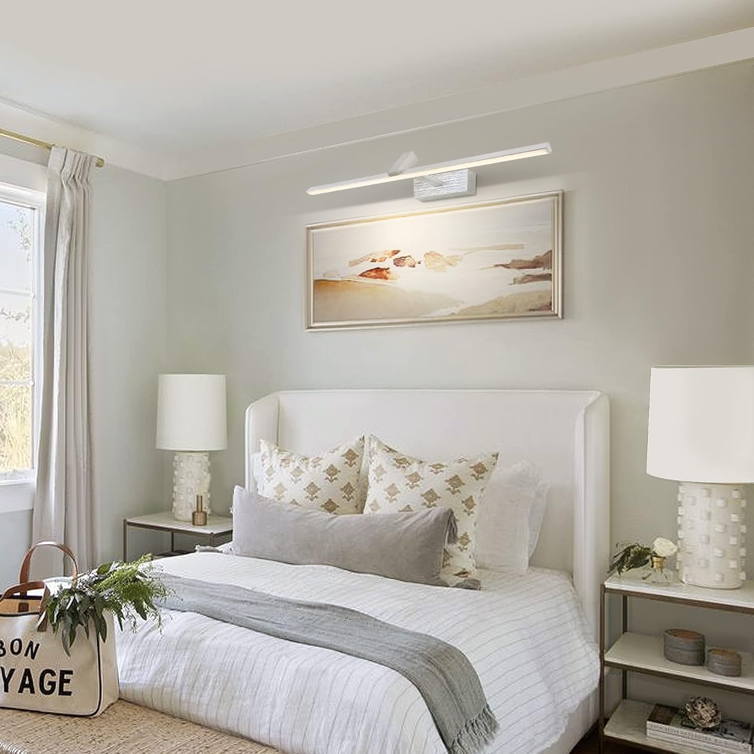 Mantolite LED Lampade da Parete 60cm 12W, Argento Spazzolato - immagine 9