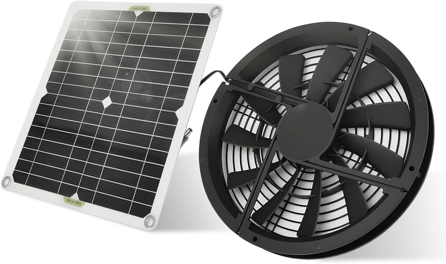 Ejoyous Kit Ventola Pannello Solare 100W Impermeabile