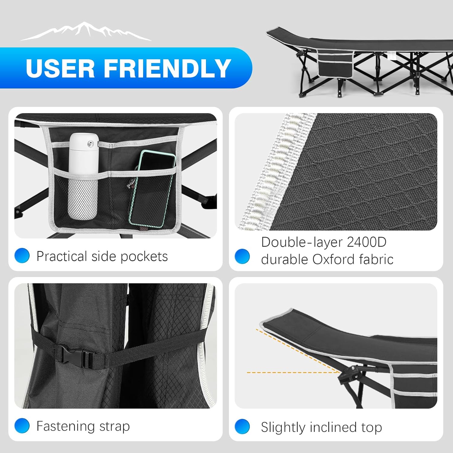 OVERMONT Oversized Folding Camping Bed for Adults - immagine 5