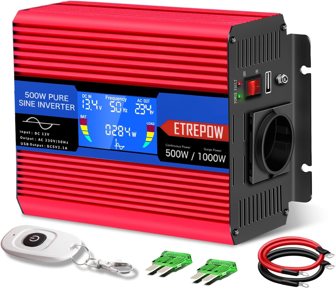Etrepow Inverter Auto 500W Onda Sinusoidale Pura - immagine 1