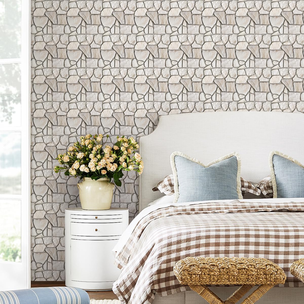 Commomy Pannelli da Parete 3D Finta Pietra 10 Pezzi - immagine 2