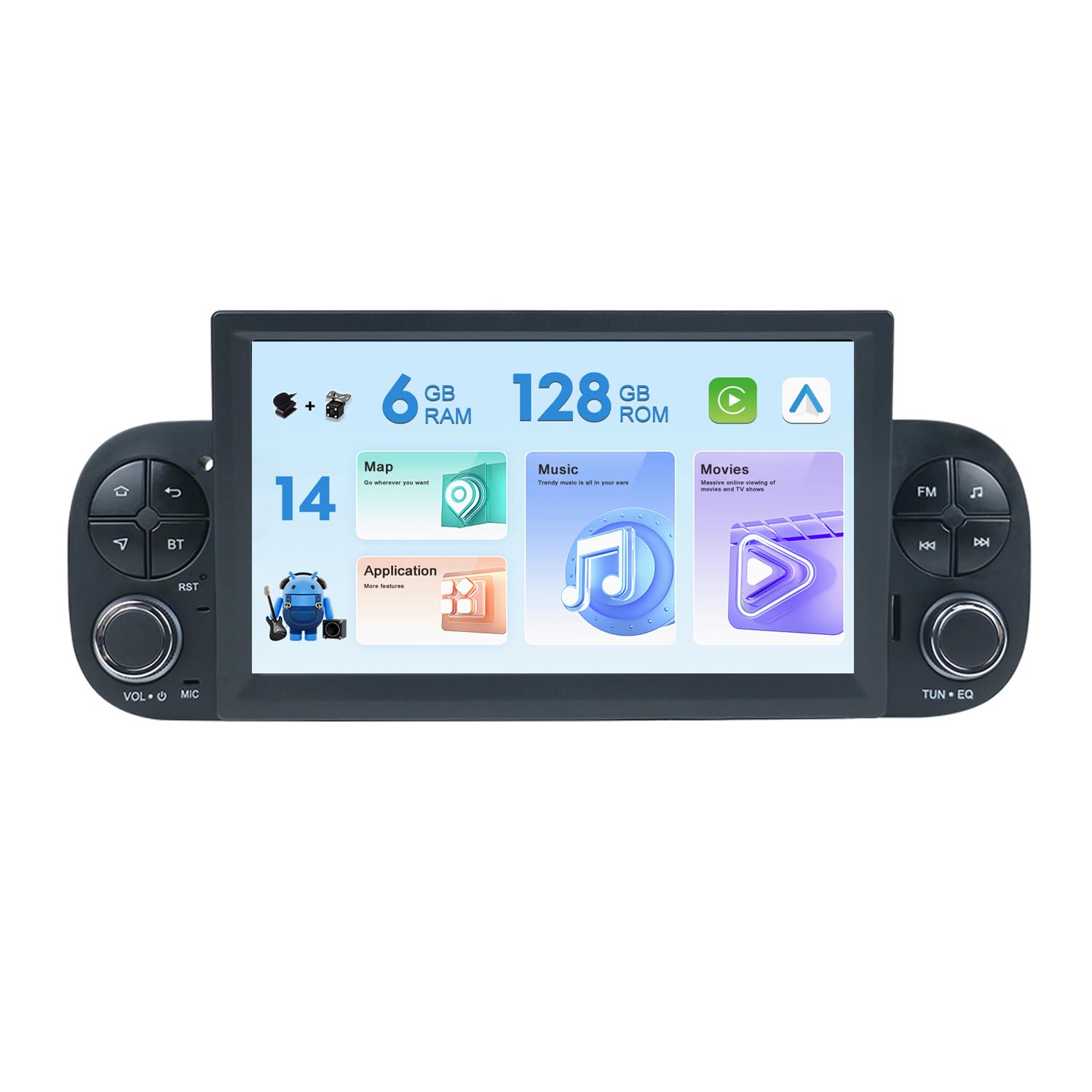 Misonda Android 14 Autoradio Octa Core per Fiat Panda