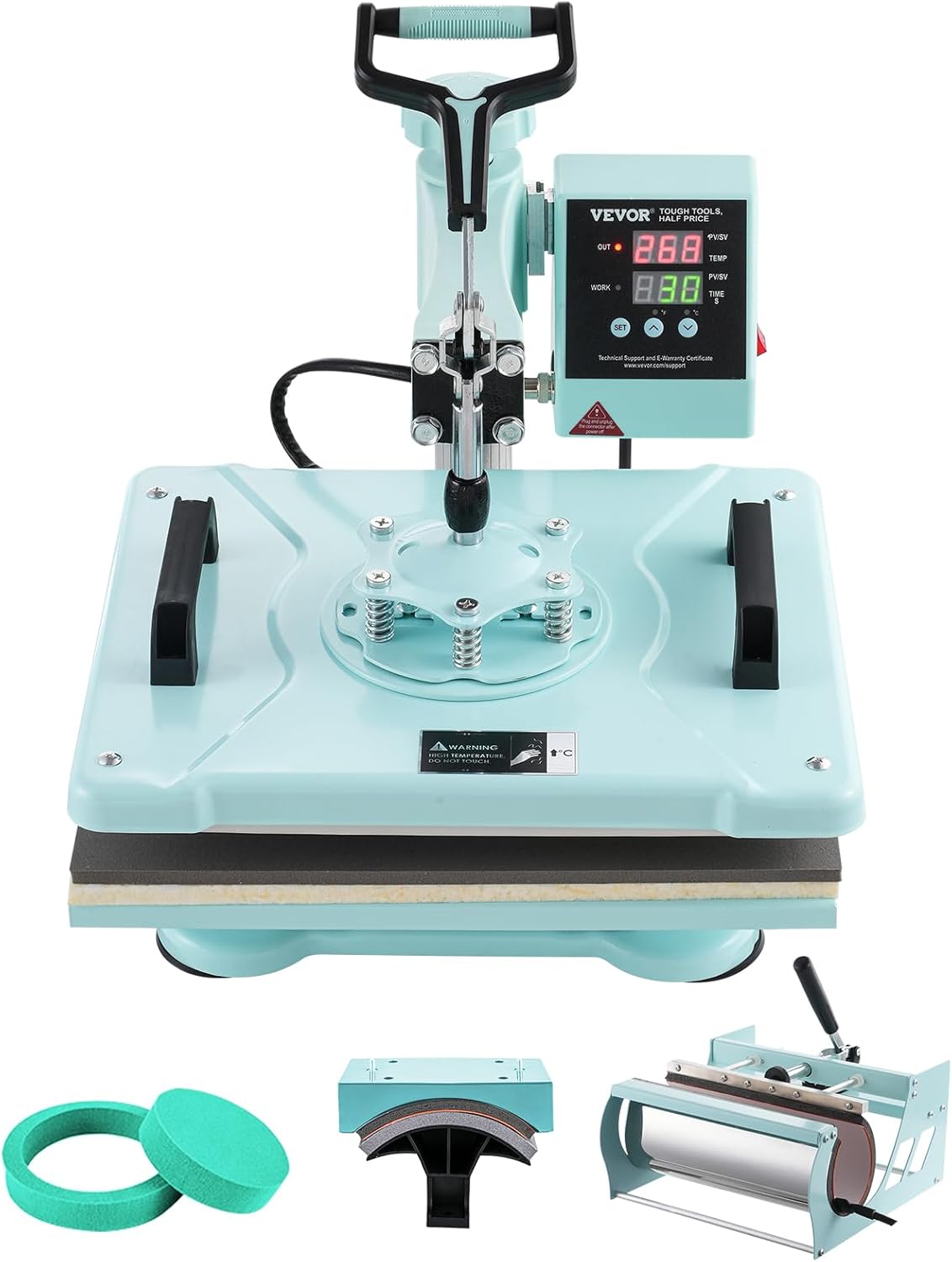 VEVOR Macchina Trasferimento Termico 5 in 1, Verde