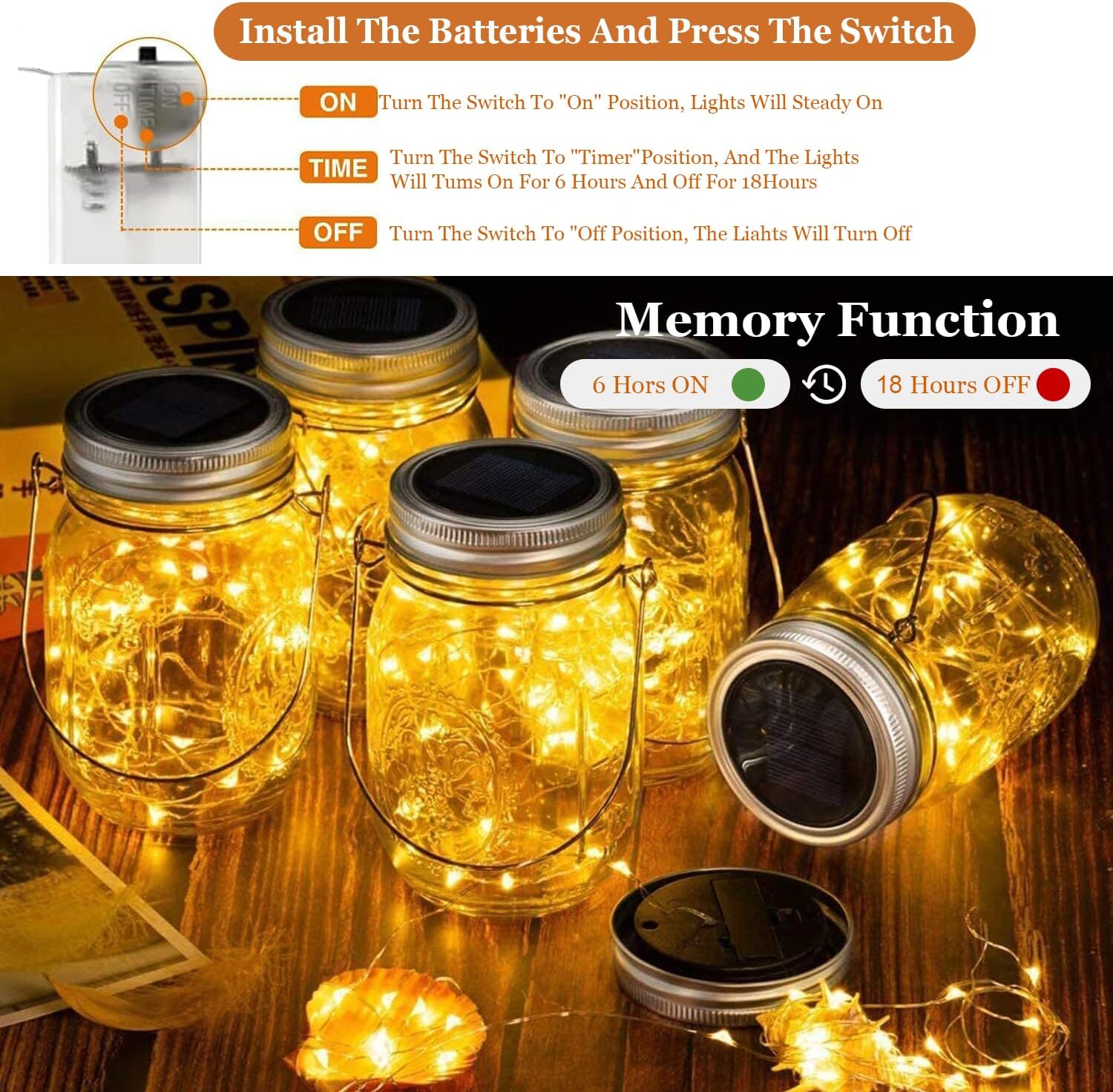 Lucine LED Decorative a Batteria 3M 30 LED (5 pz) - immagine 2