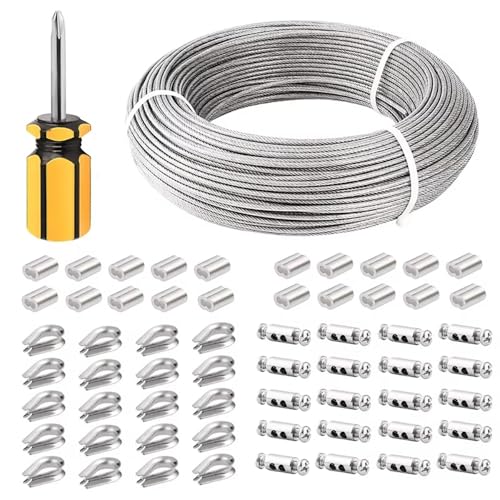 Newfun Garden Wire/Cable Railing Kit 100M 3mm