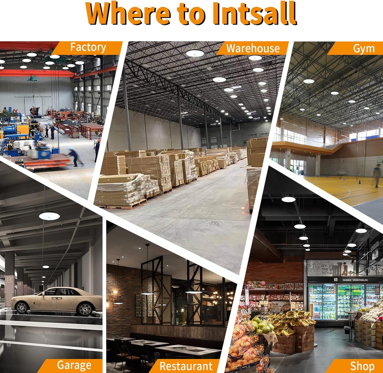 Blivrig Lampada Officina UFO LED 200W 6500K - immagine 3