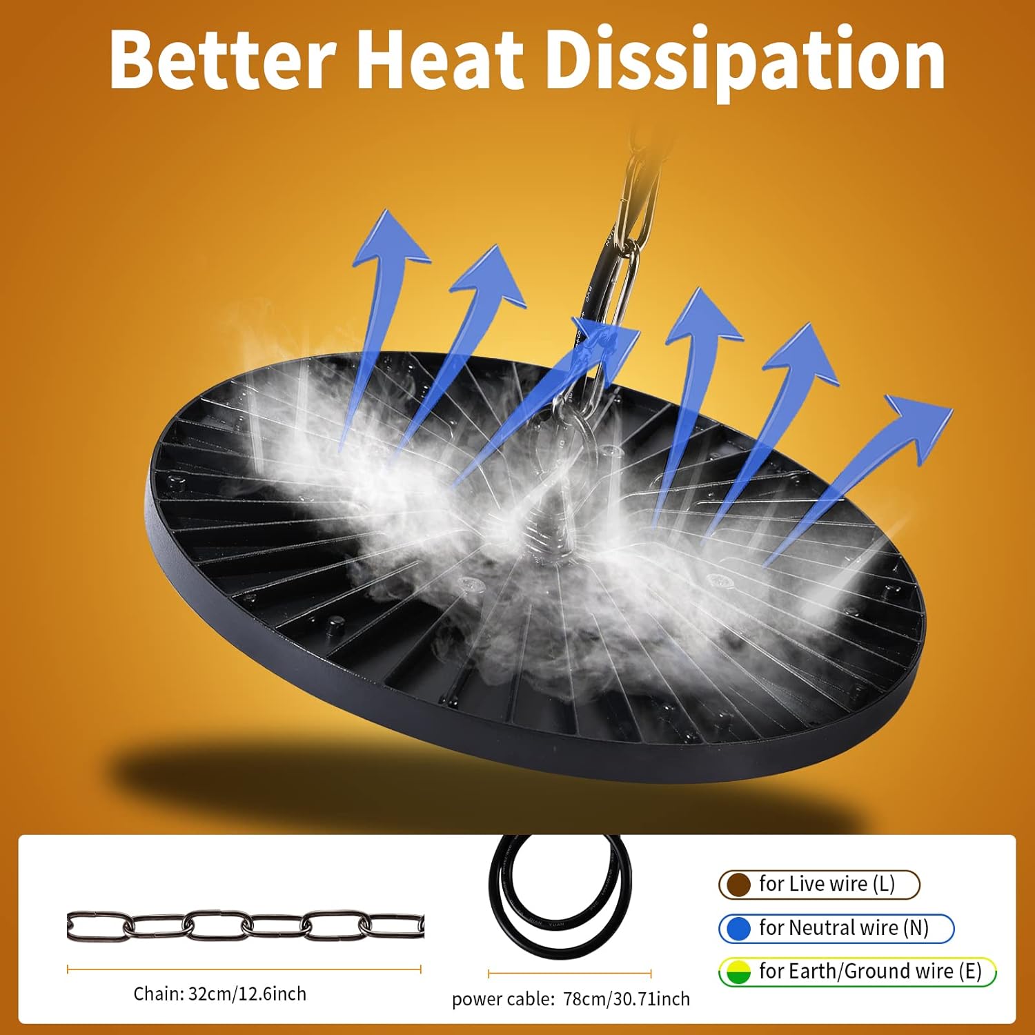 Blivrig Lampada Officina UFO LED 200W 6500K - immagine 5