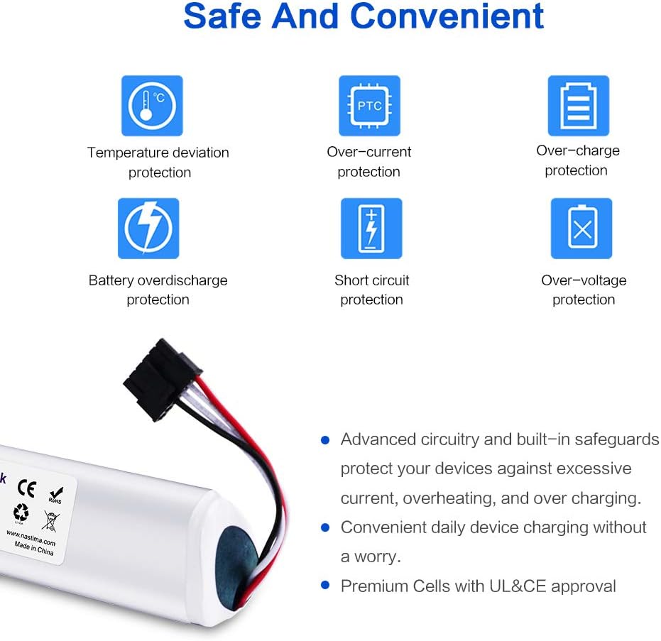 Nastima Batteria Litio 12V 5000mAh per Neato Botvac - immagine 5