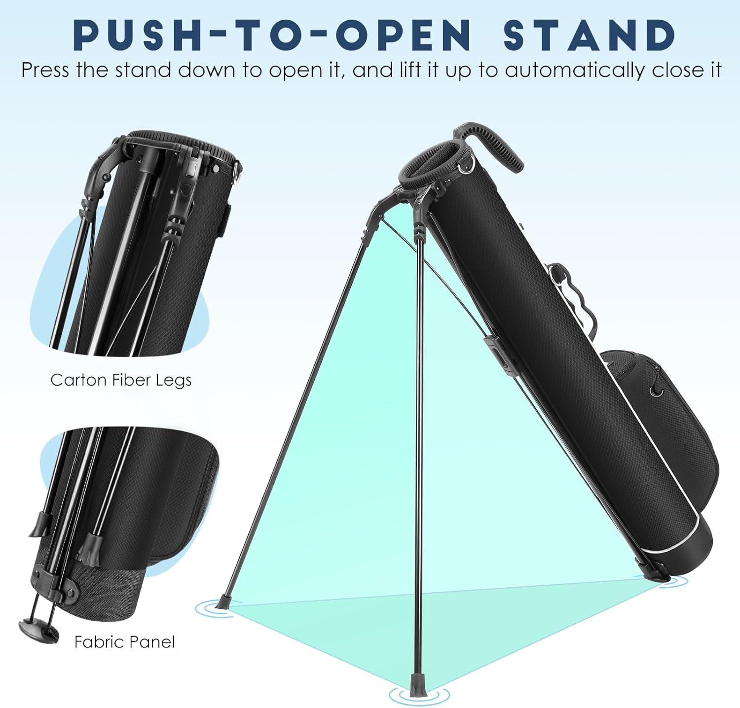 Findway Golf Stand Bag Leggera con Spallacci Regolabili - immagine 4