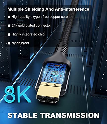 Adauxter Cavo HDMI 2.1 10K 8K 0.5M Certificato 48Gbps - immagine 3