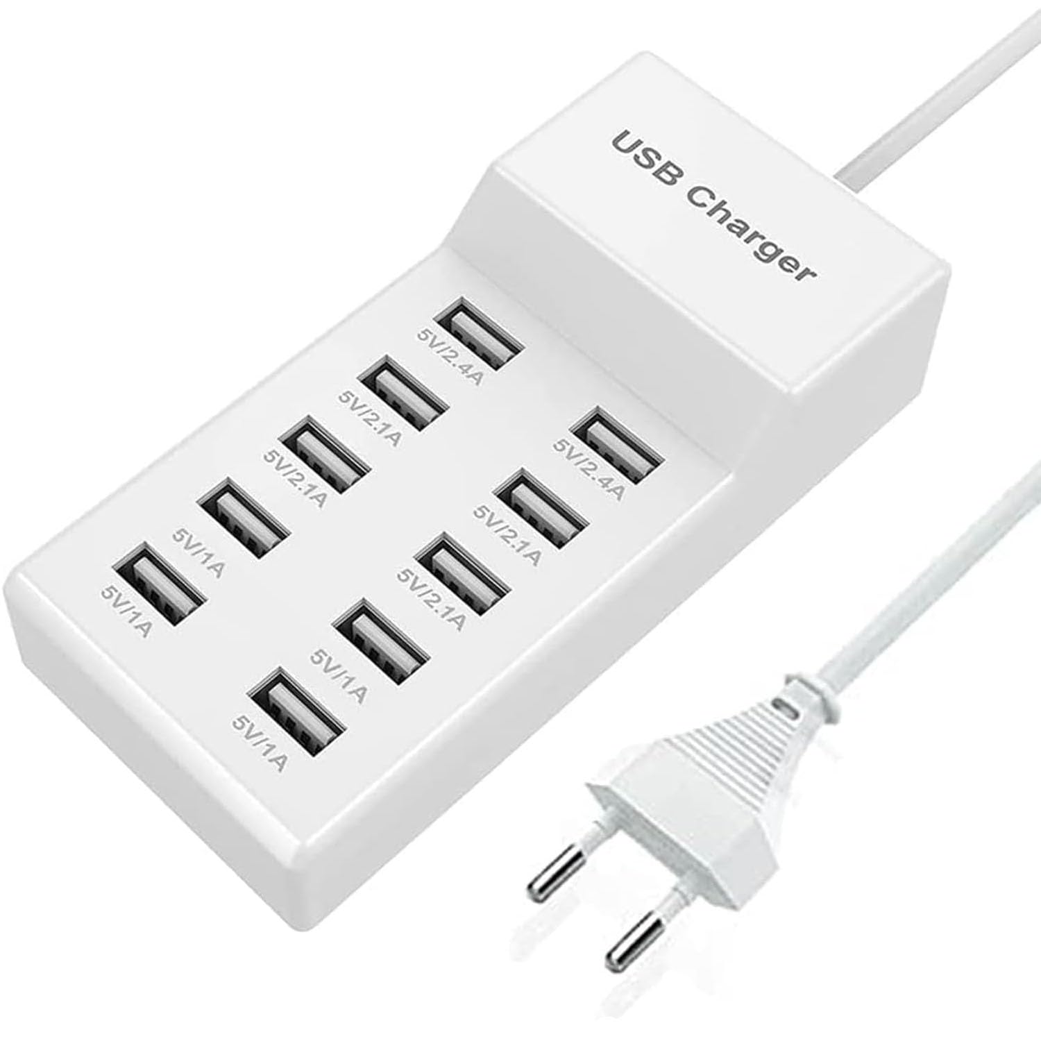 Caricatore USB Multiporta 10 Porte 40W Ricarica Rapida