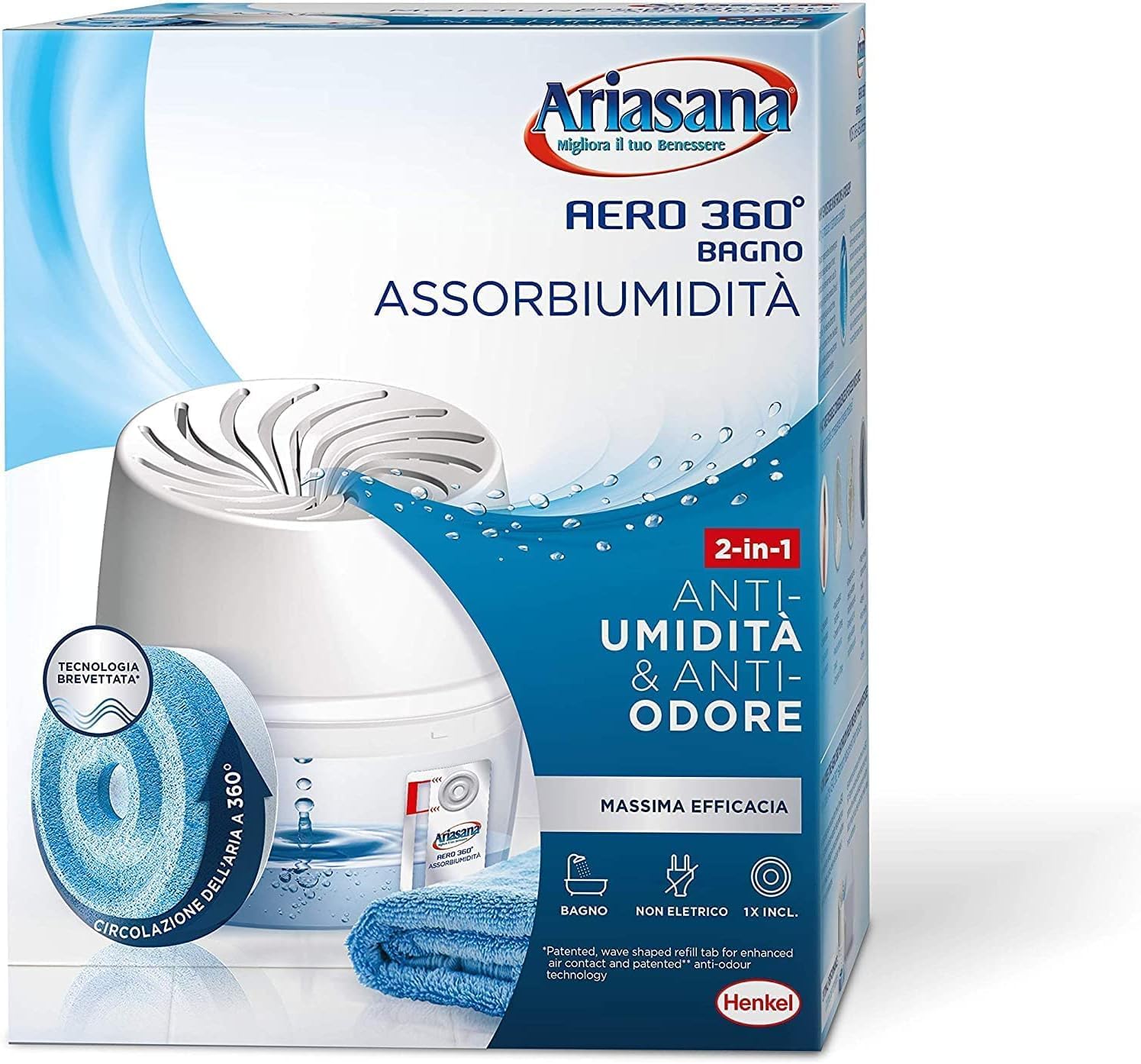 Ariasana Aero 360° Bagno Kit Assorbiumidità - immagine 1
