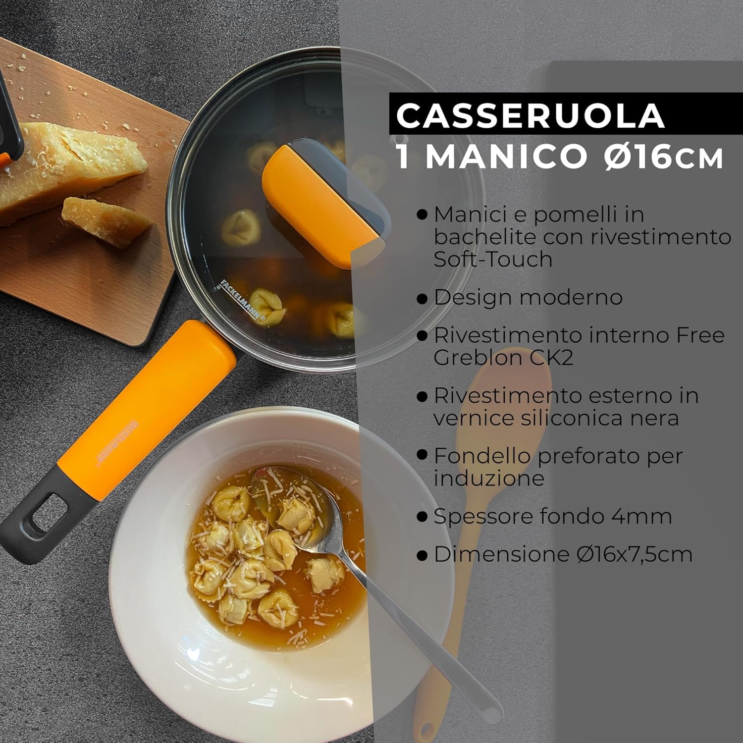 Fackelmann Casseruola Alluminio Forgiato 16 cm - immagine 3