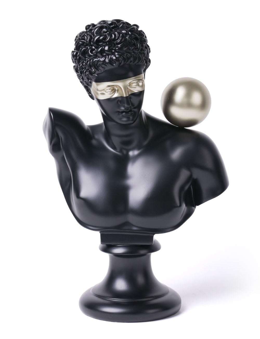 Nenbolec Scultura Astratta Busto Greco 35cm, Nero