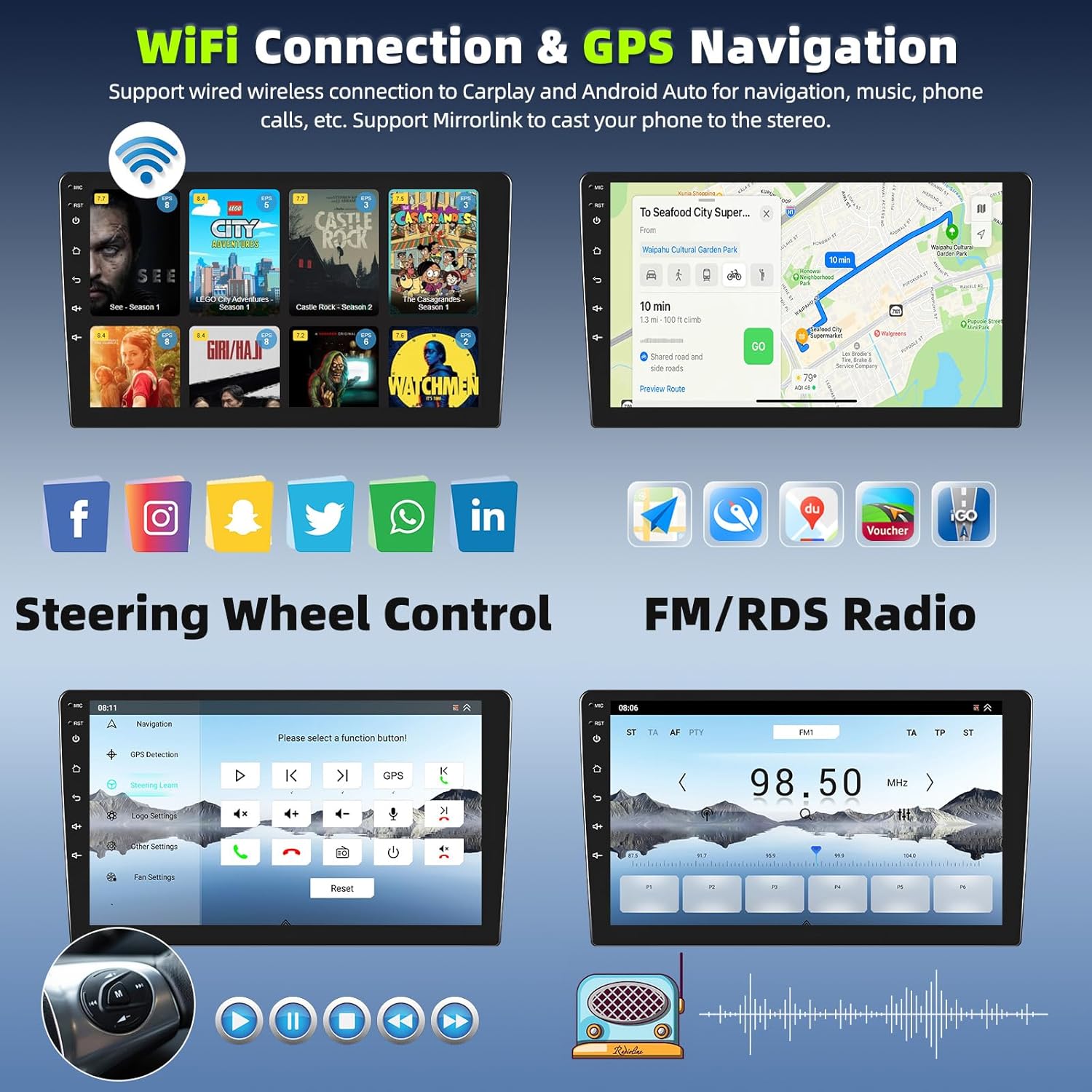 Sixtop Autoradio Android 15 per VW Polo 2011-2016 - immagine 4