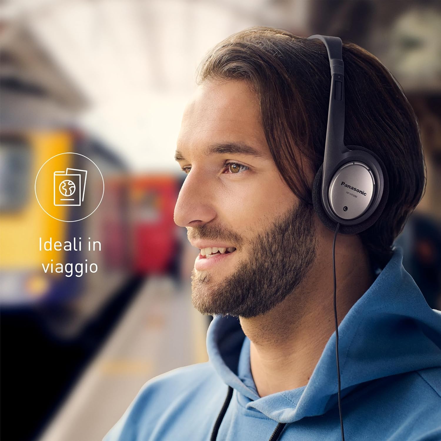 Panasonic HT030 - Cuffie con Filo Ergonomiche, Argento - immagine 4