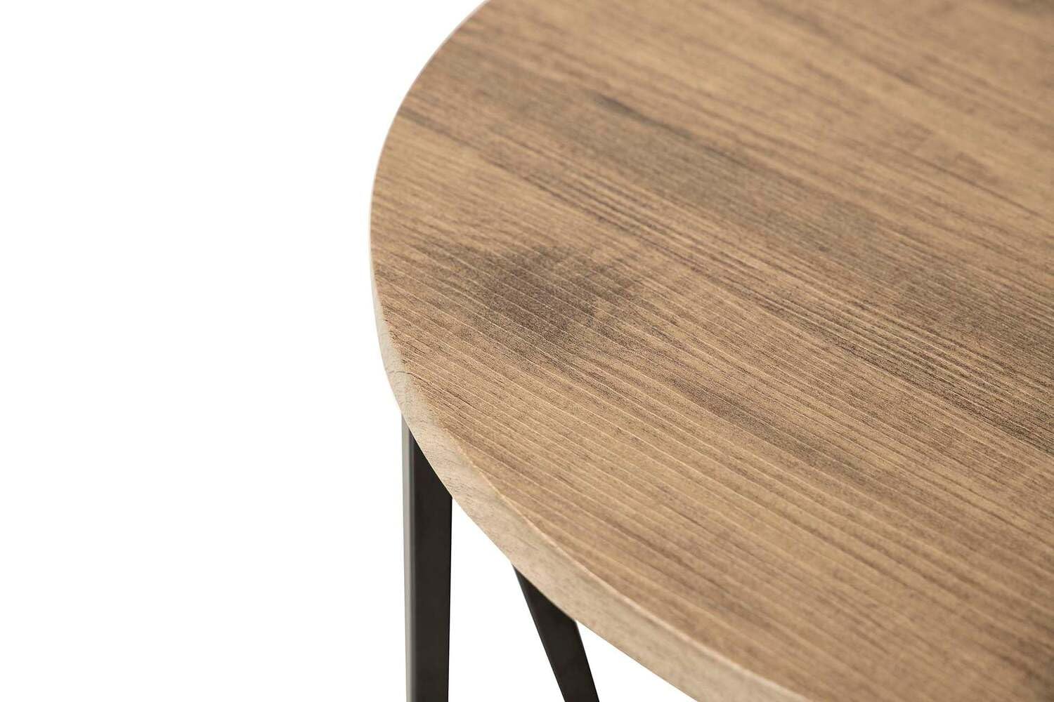 MESA DE CENTRO MDF METAL VINILO 60x60x40 CM