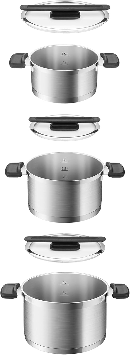 Tescoma Compact - Set Pentole Acciaio Inox 6 Pezzi - immagine 2