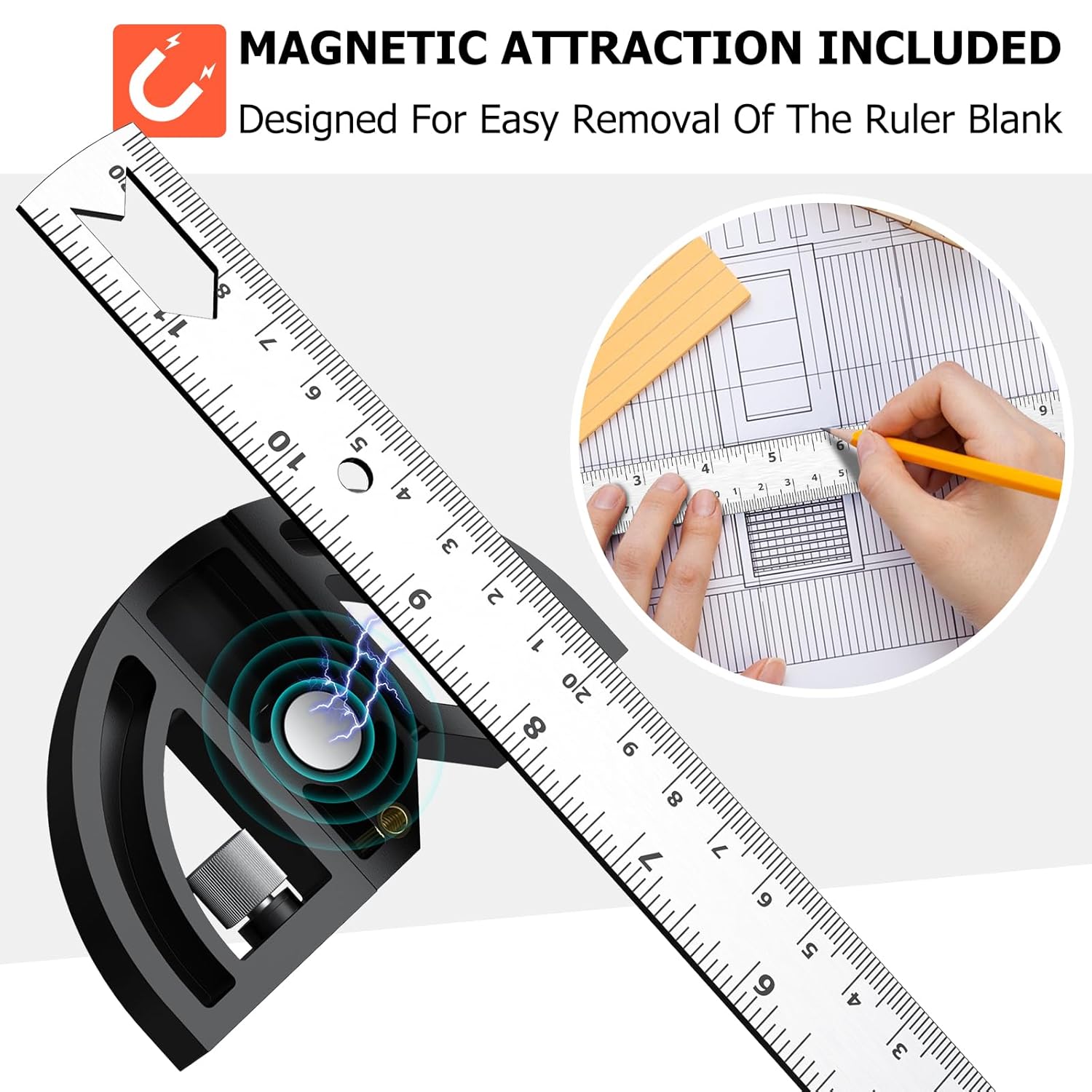 Preciva Goniometro Angolare 0-180° Acciaio Inox - immagine 6