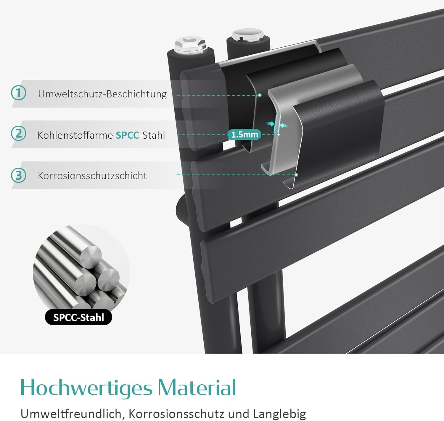 EMKE SFTR1040X1B-ADRVC, Nero, 1041x400 mm - immagine 2