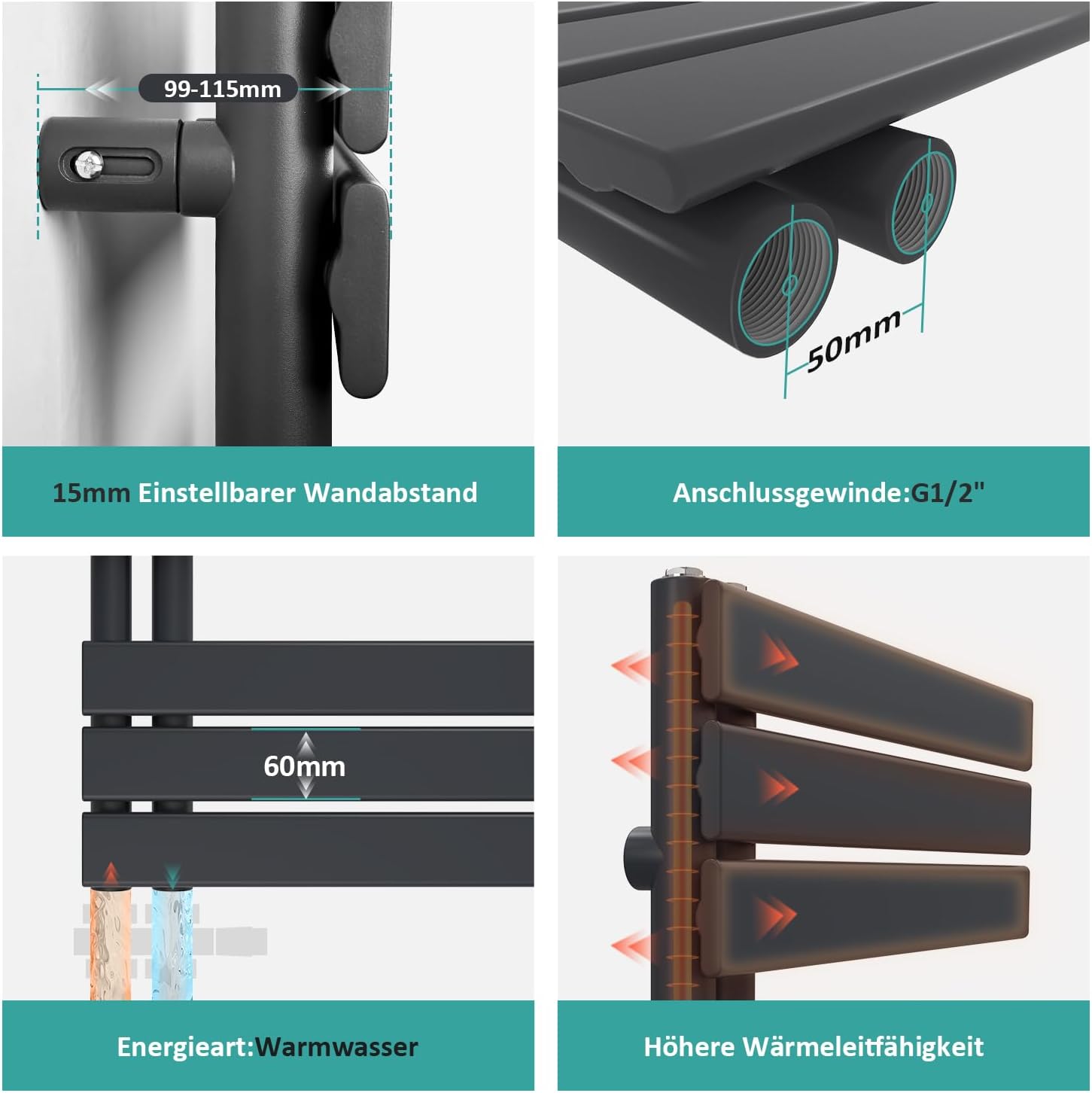 EMKE SFTR1040X1B-ADRVC, Nero, 1041x400 mm - immagine 4