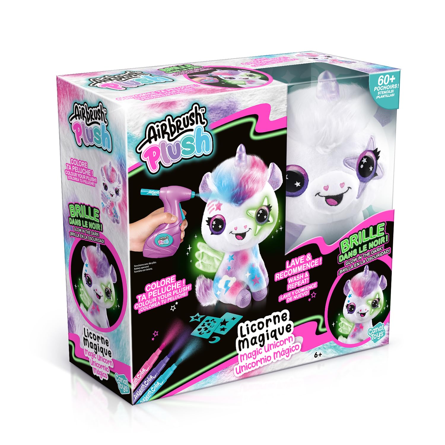 Canal Toys Airbrush Plush - Unicorno che si illumina