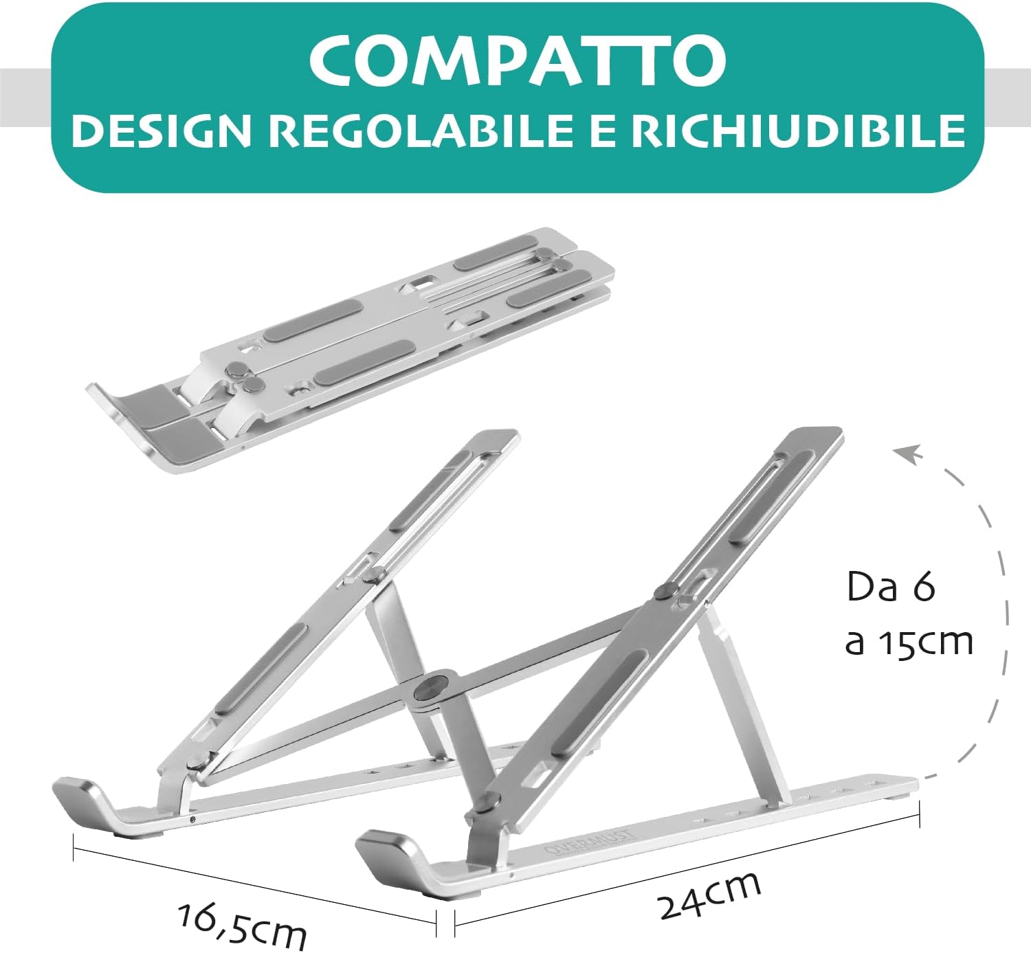 Supporto PC Portatile Pieghevole e Portatile - immagine 2
