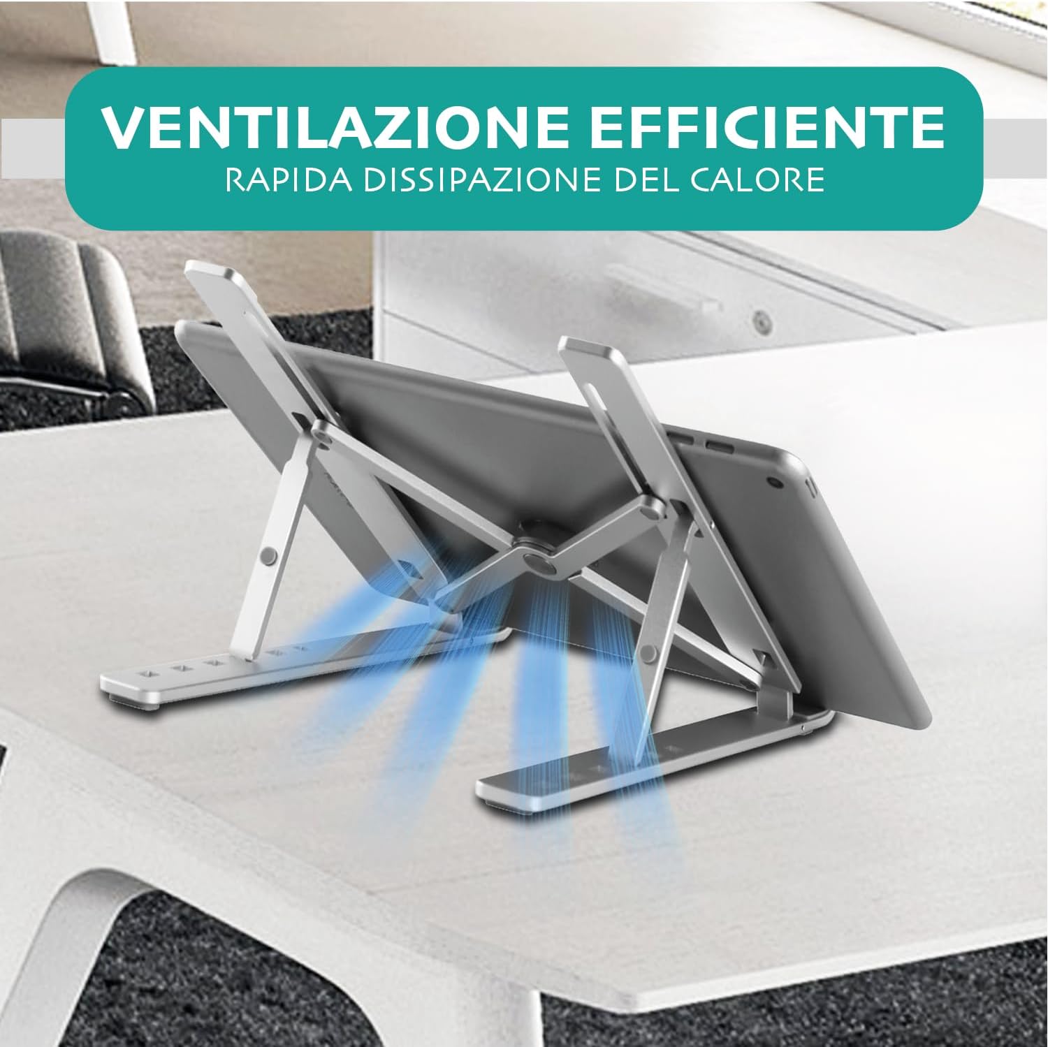 Supporto PC Portatile Pieghevole e Portatile - immagine 6