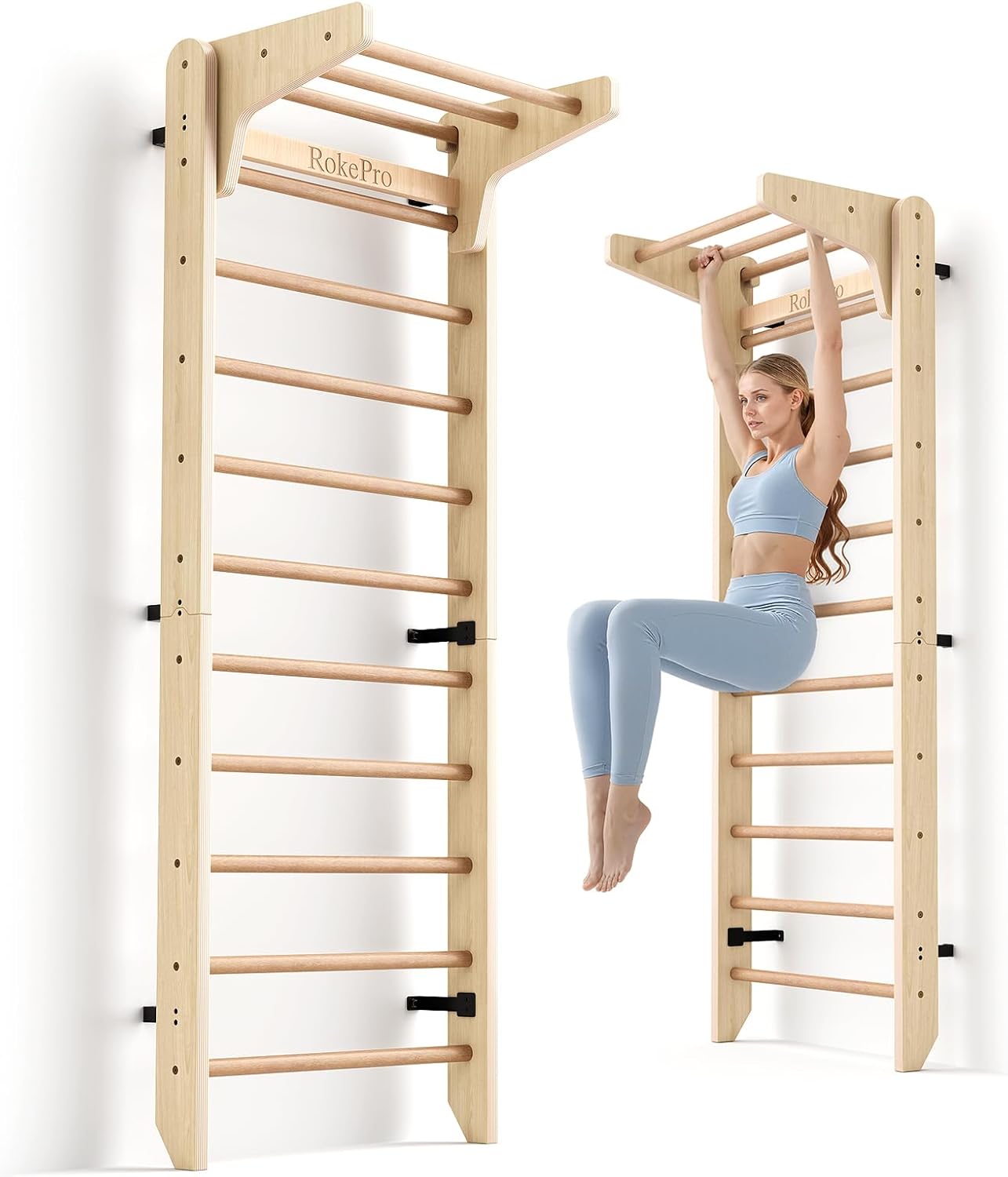 Scala Svedese Multifunzione da Ginnastica in Legno - immagine 1