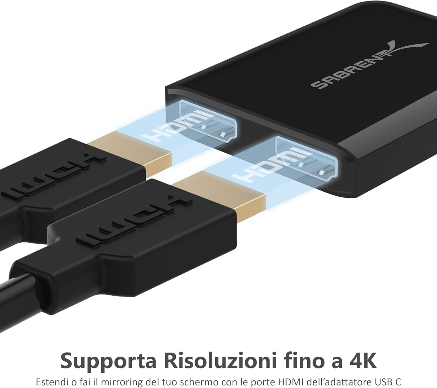 Sabrent Adattatore USB-C a Doppio HDMI (DA-UCDH) - immagine 4