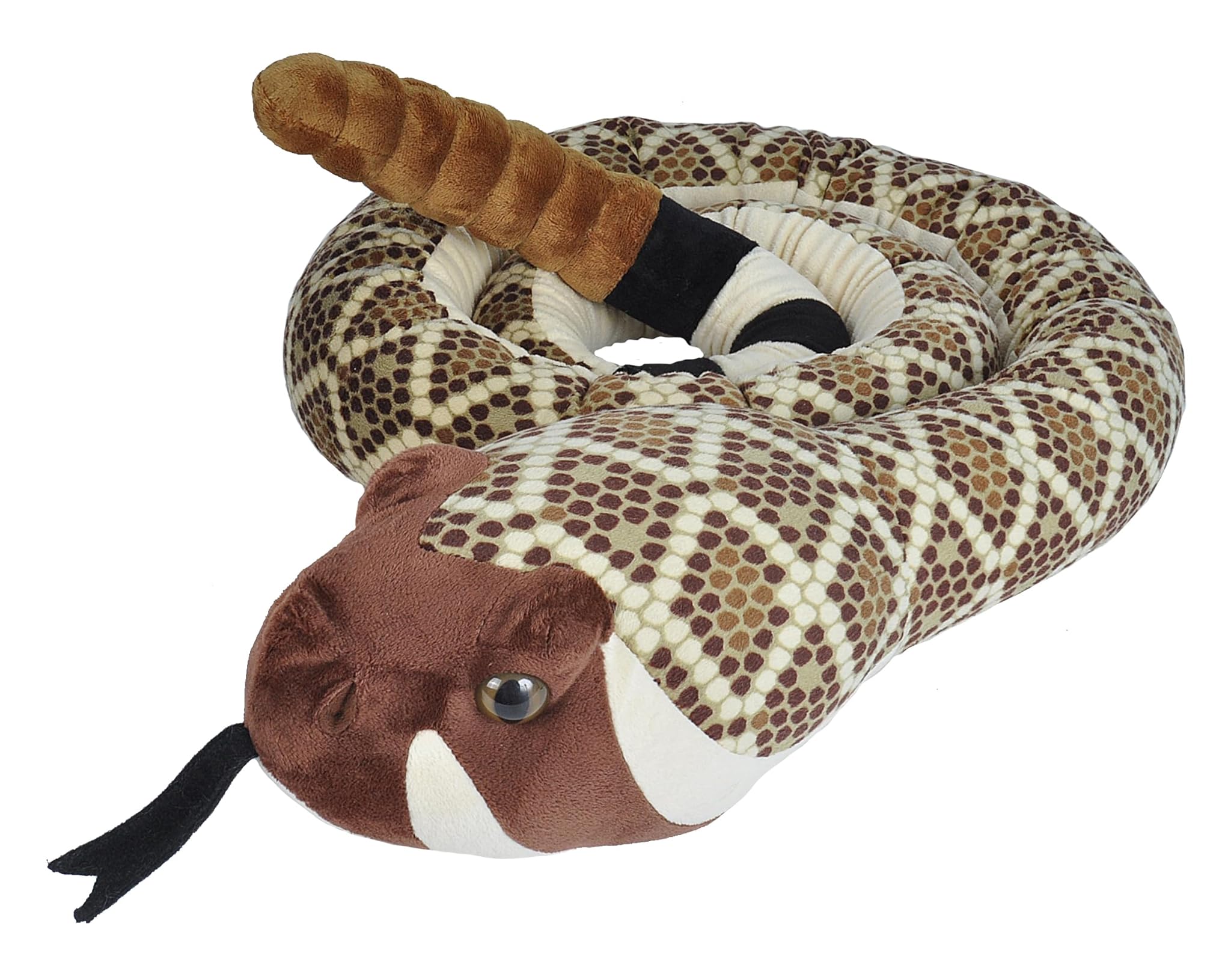 Wild Republic Plush Snake Jumbo Diamondback Occidentale