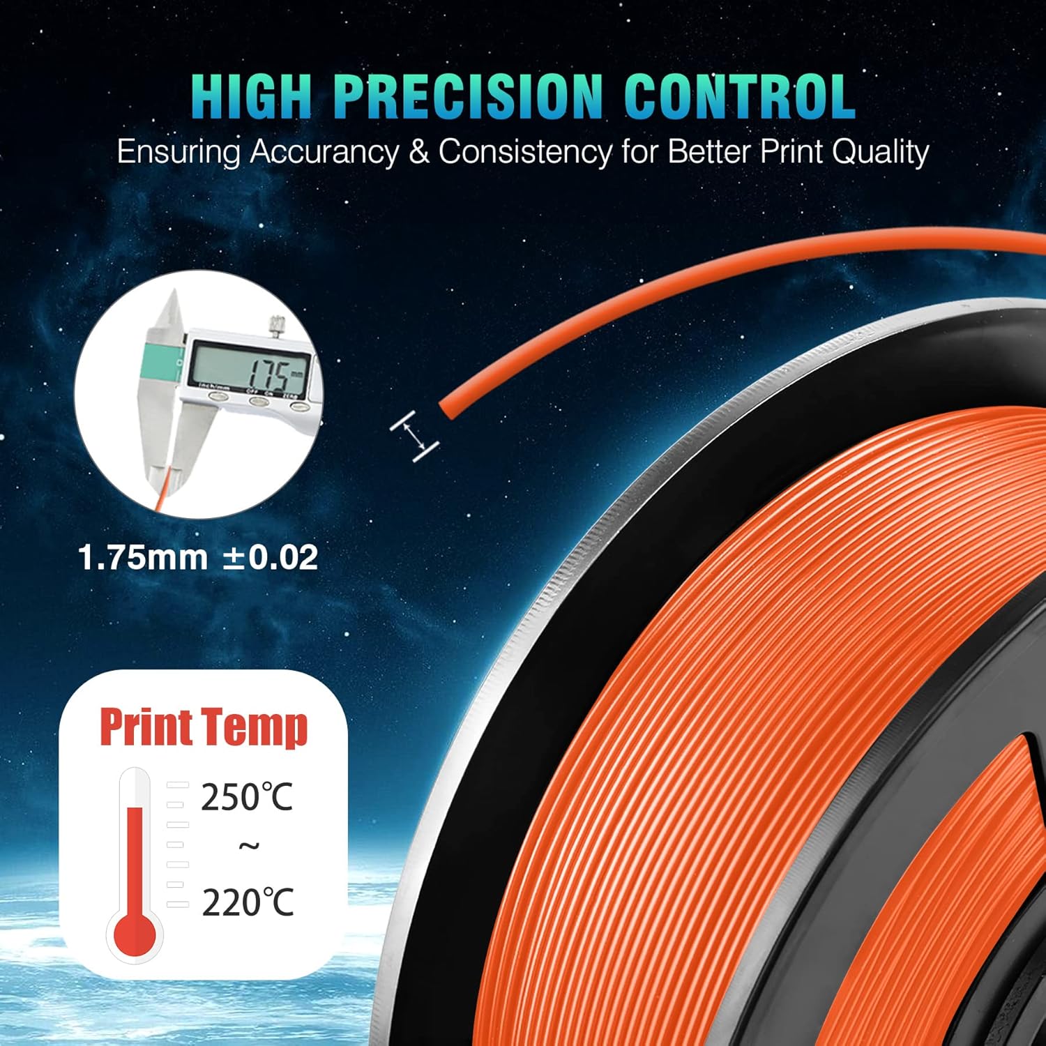 Sunlu - Filamento PETG 1,75 mm (4KG), Bianco - immagine 8