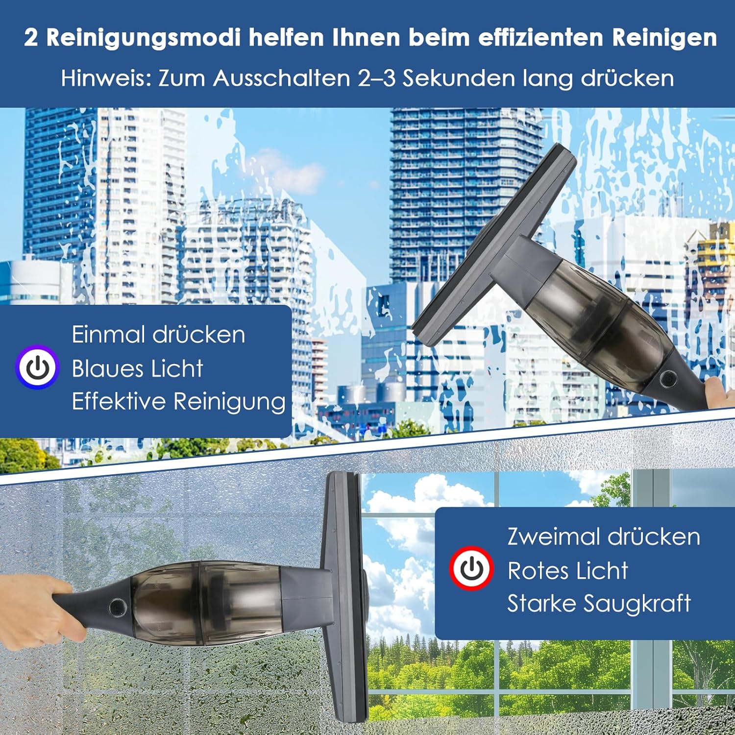 Aspiravetri a Batteria con Manico Telescopico, Nero - immagine 2