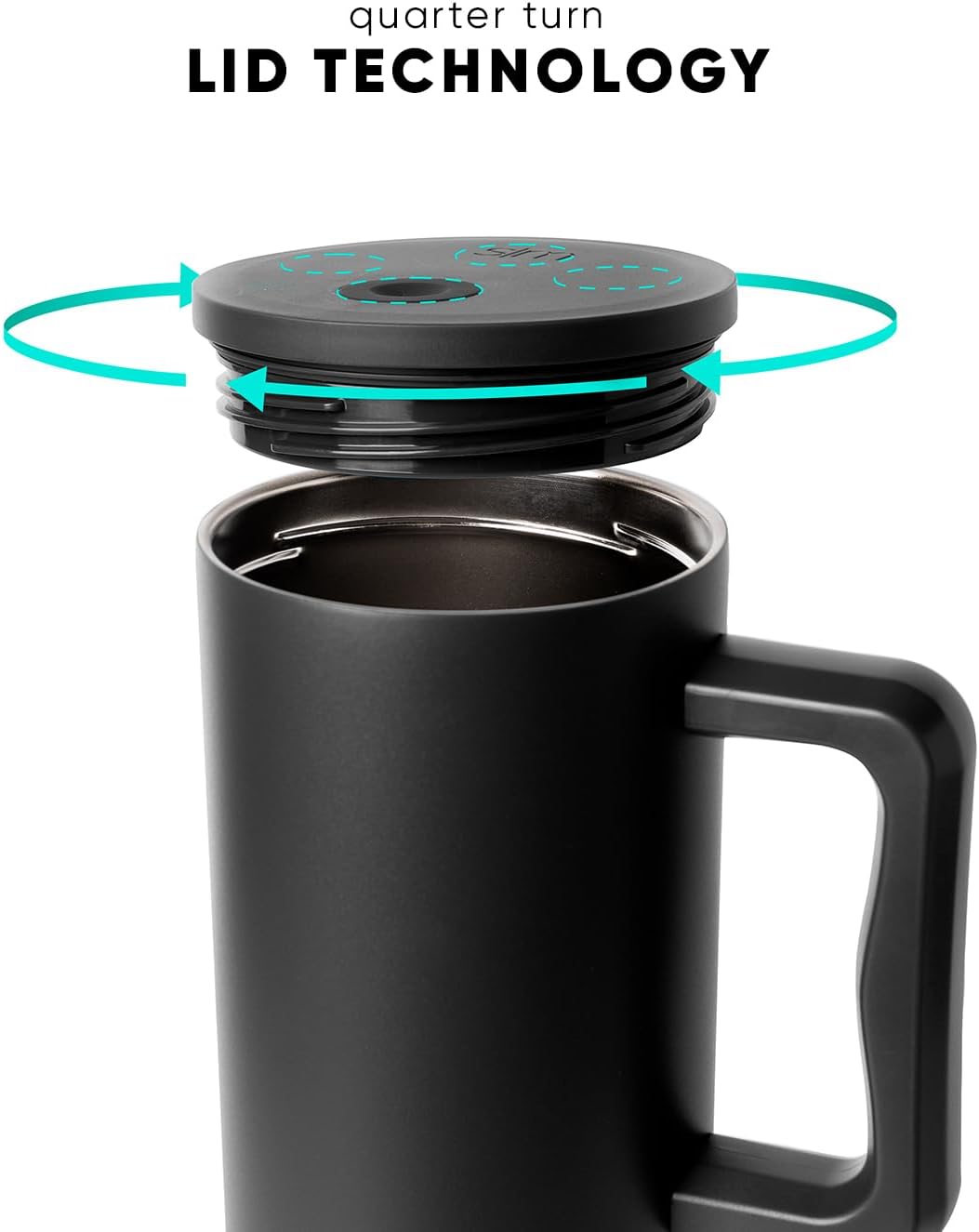 Simple Modern Tazza Termica con Cannuccia e Manico 1180ml - immagine 8