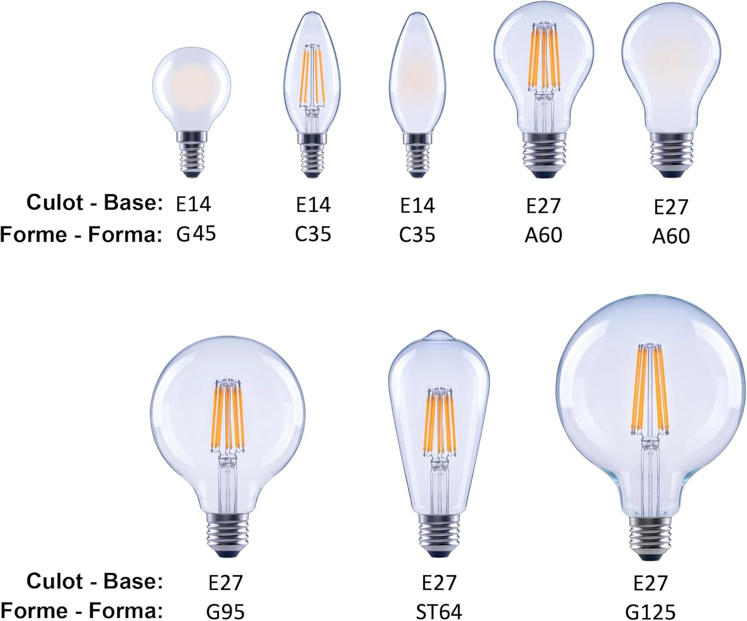 Greenandco 8 Lampadine Filamento LED E27 A60 7,2W - immagine 3