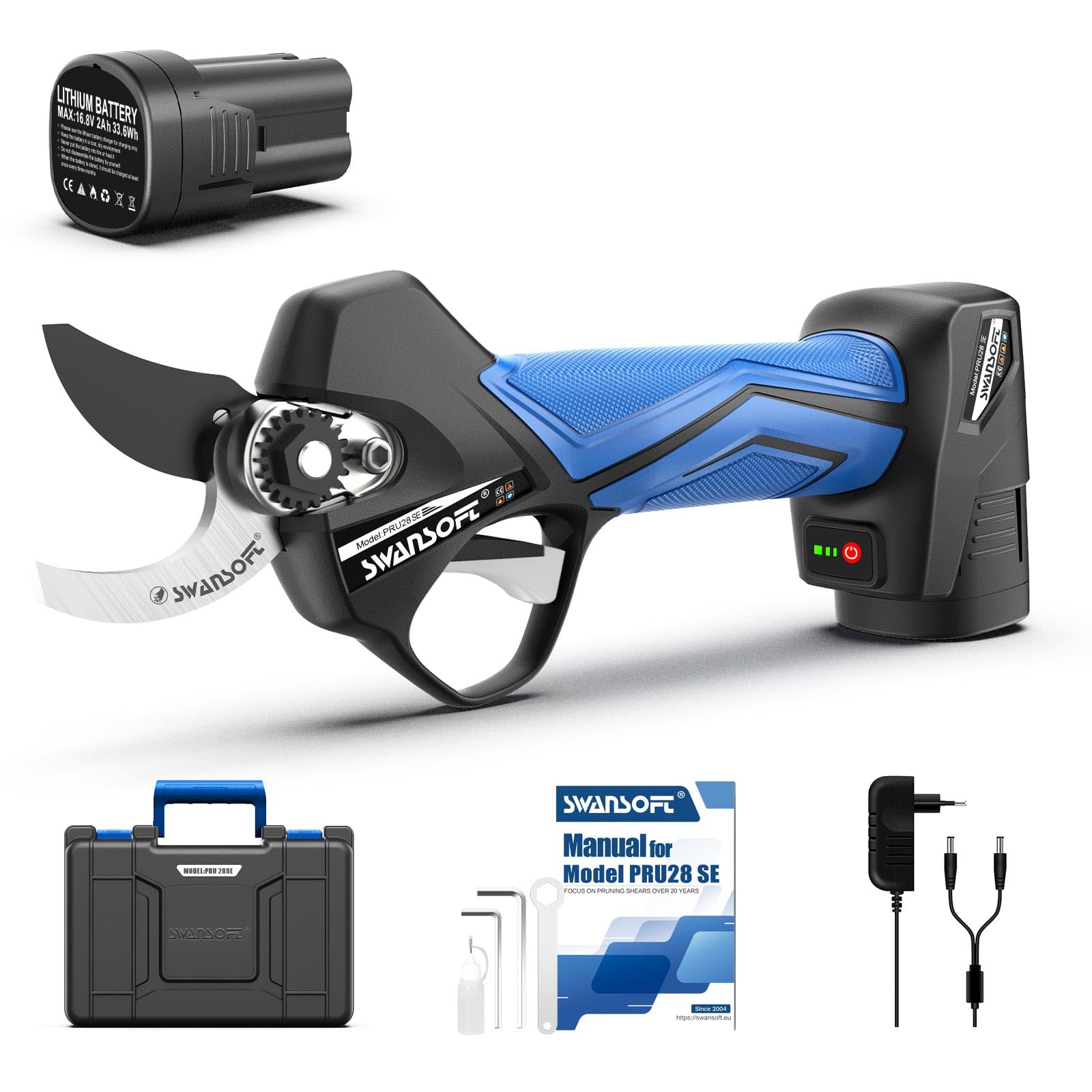Swansoft PRU28 SE Forbice Potatura a Batteria 28mm