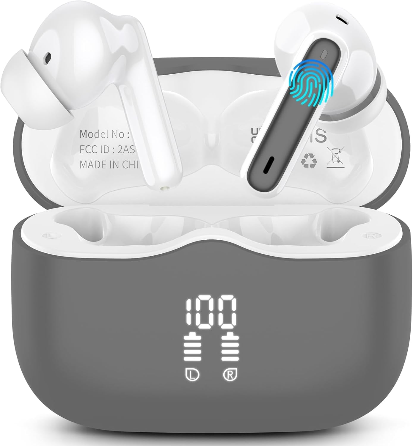 Cuffie Bluetooth 5.4 In Ear, Auricolari Bluetooth 3D Bass Stereo con 4 ...