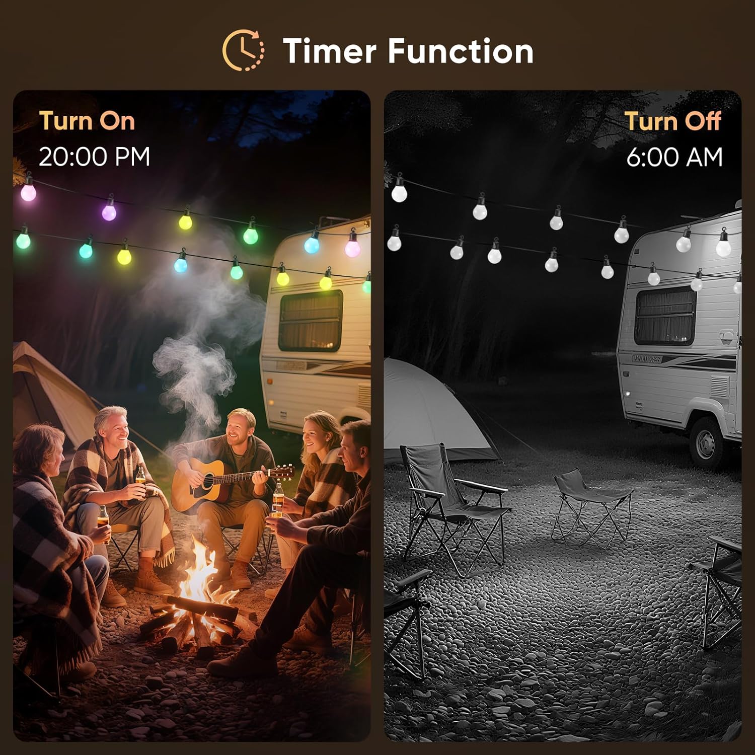 Ghirlande Luci Esterni LED 33m con 50 Lampadine - immagine 4