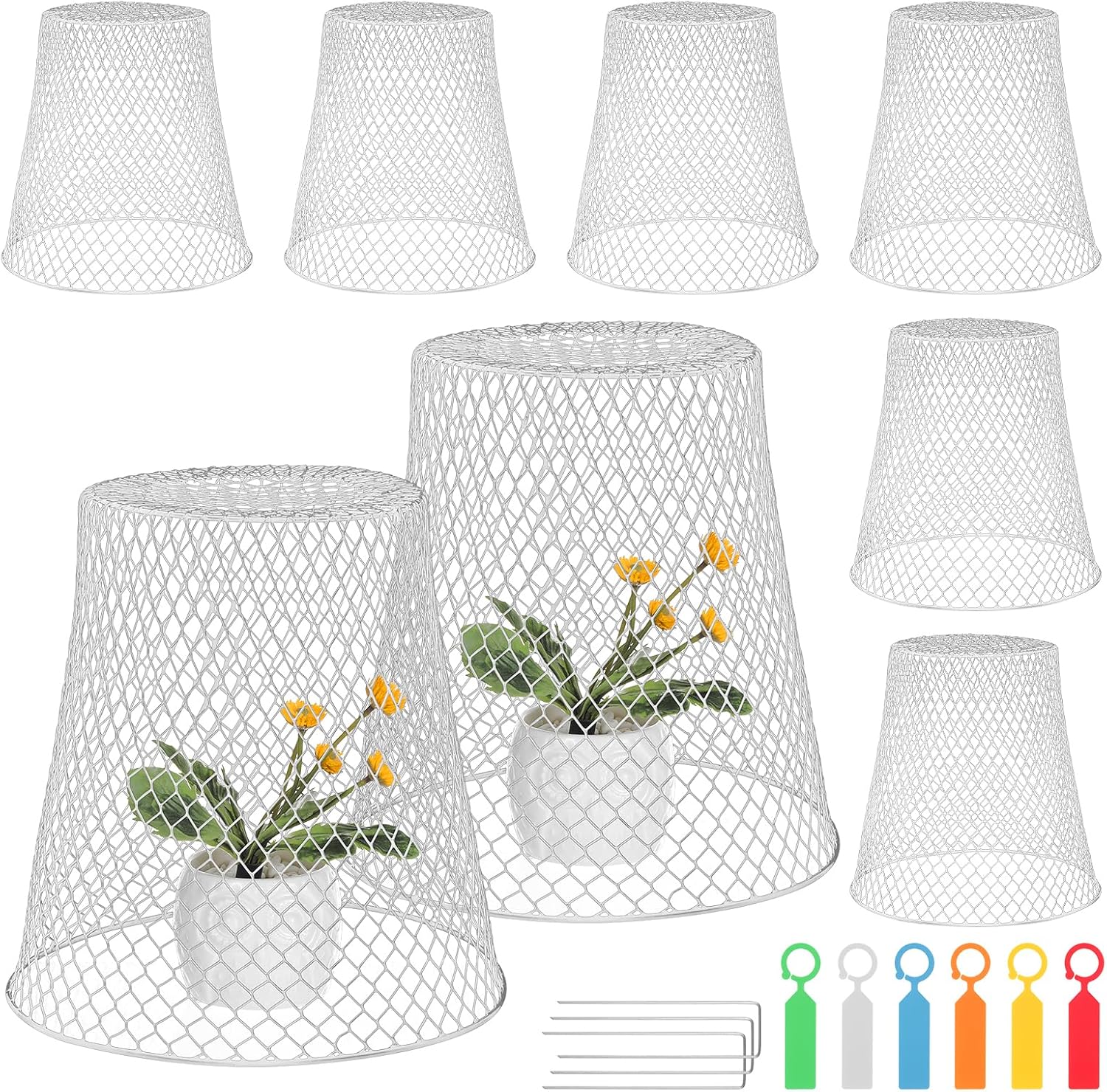 10 Coperture Protettive per Piante in Filo di Pollo - immagine 1