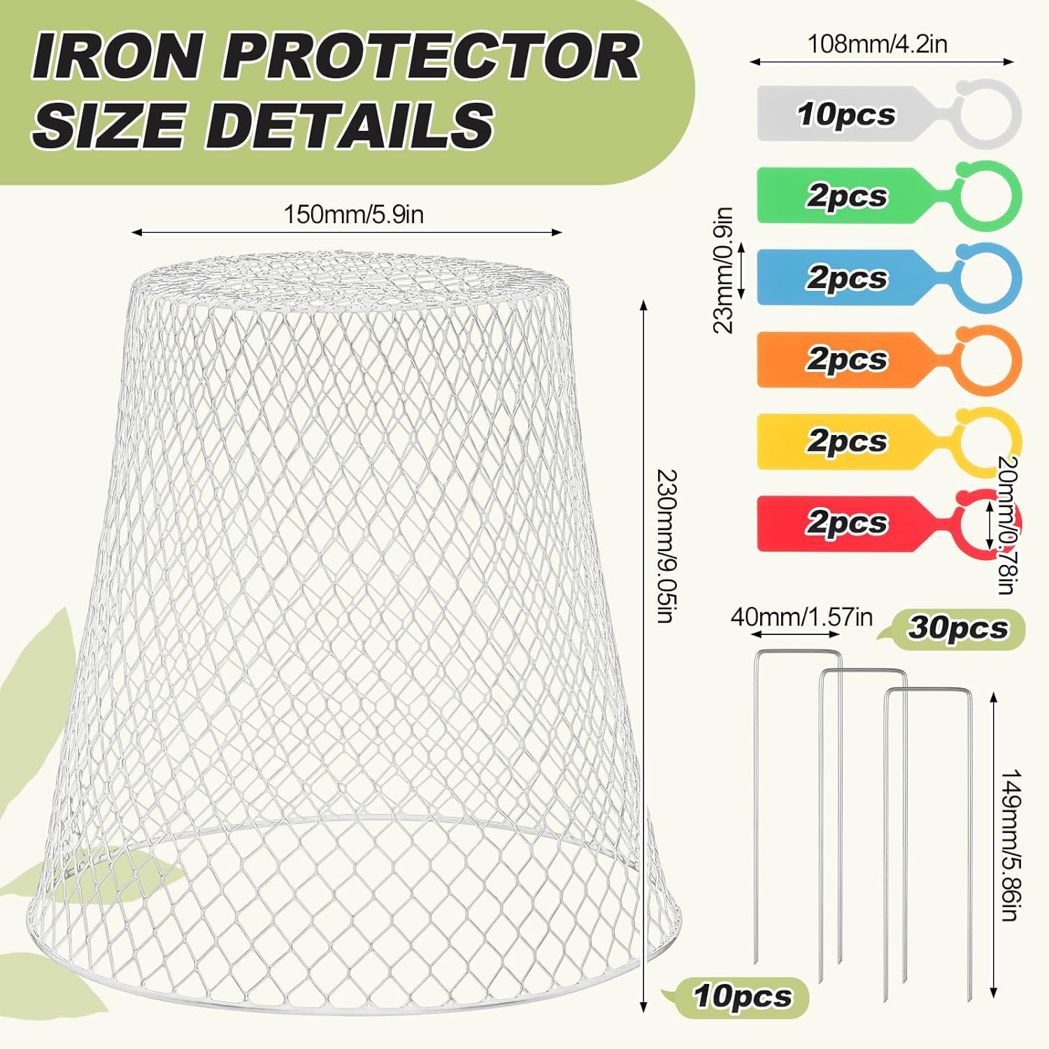 10 Coperture Protettive per Piante in Filo di Pollo - immagine 2