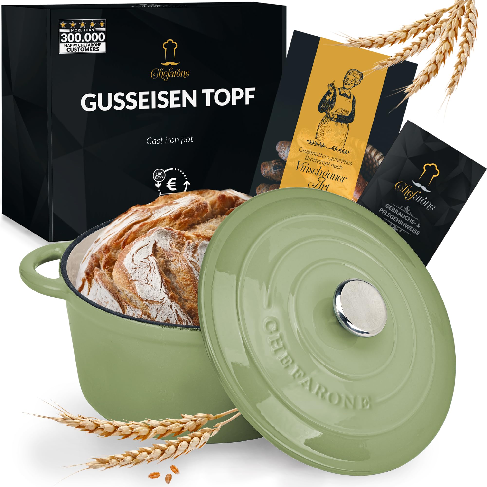 Chefarone Cocotte Casseruola Ghisa Smaltata 24cm 3,5L