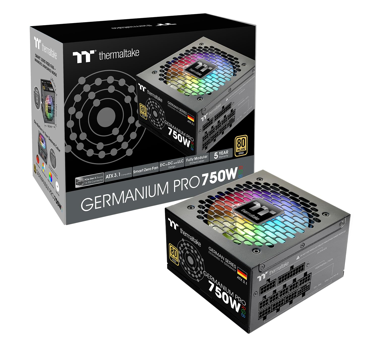 Thermaltake Germanium Pro 750 W - Alimentatore RGB