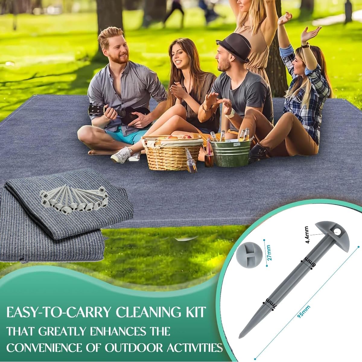 Tappeto per Tende da Sole e Campeggio 300x300cm - immagine 4