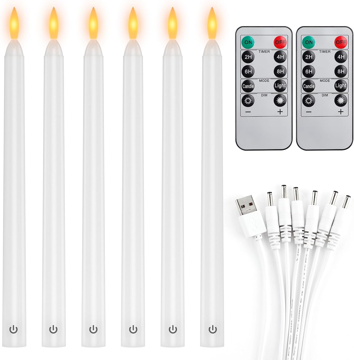 EXTSUD 6 Pezzi Candele LED Senza Fiamma Ricaricabili - immagine 1