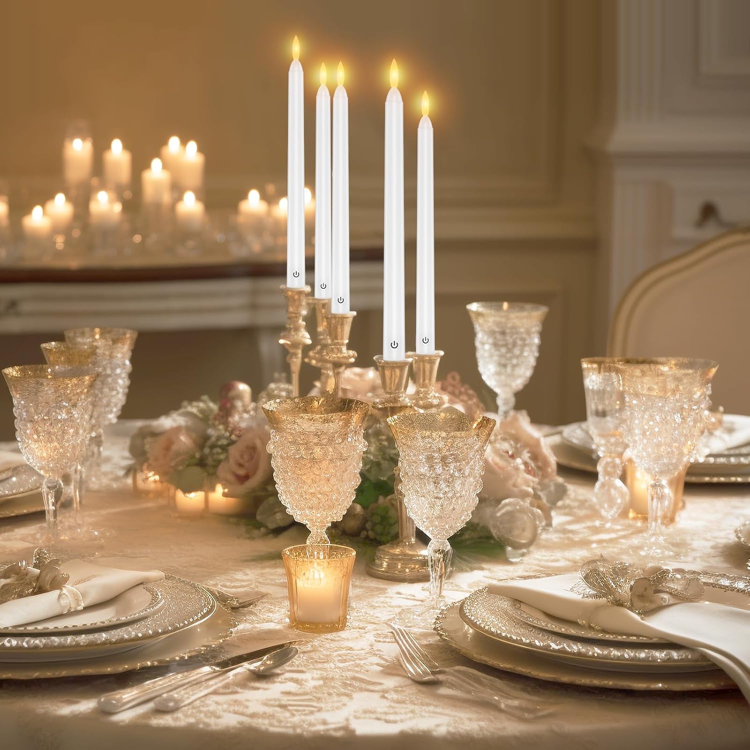 EXTSUD 6 Pezzi Candele LED Senza Fiamma Ricaricabili - immagine 2