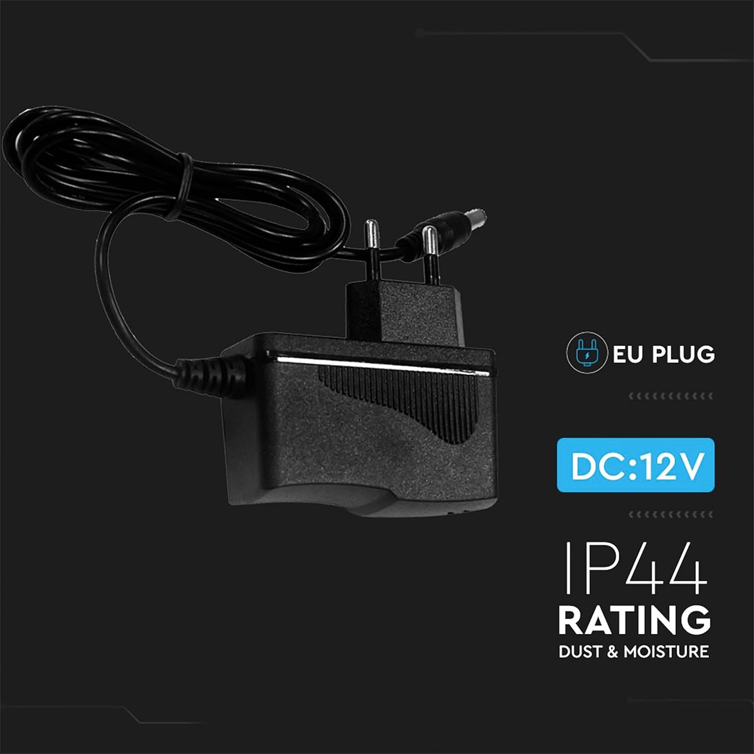 V-tac Alimentatore 12V 18W 1,5A Plug&Play - immagine 3