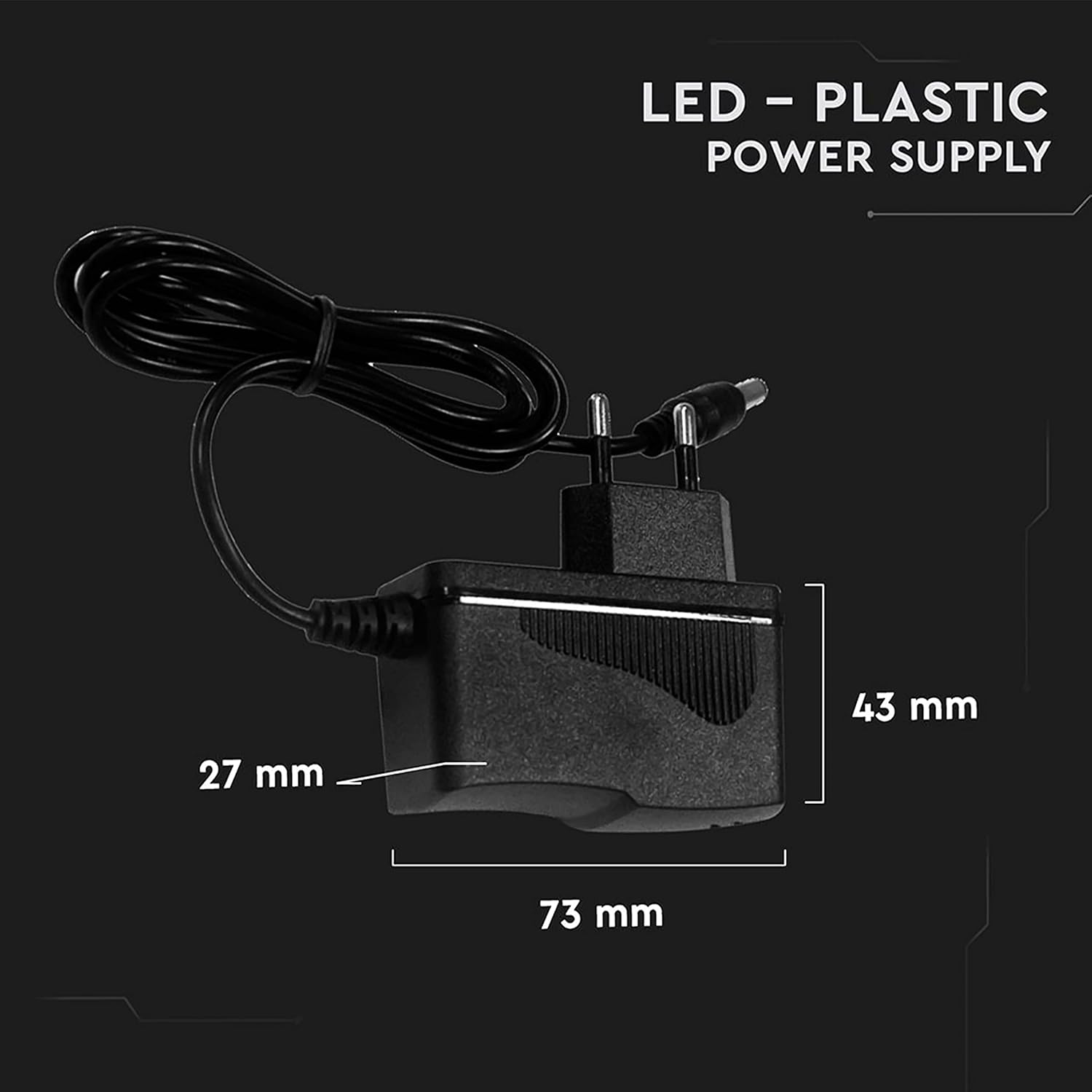 V-tac Alimentatore 12V 18W 1,5A Plug&Play - immagine 4