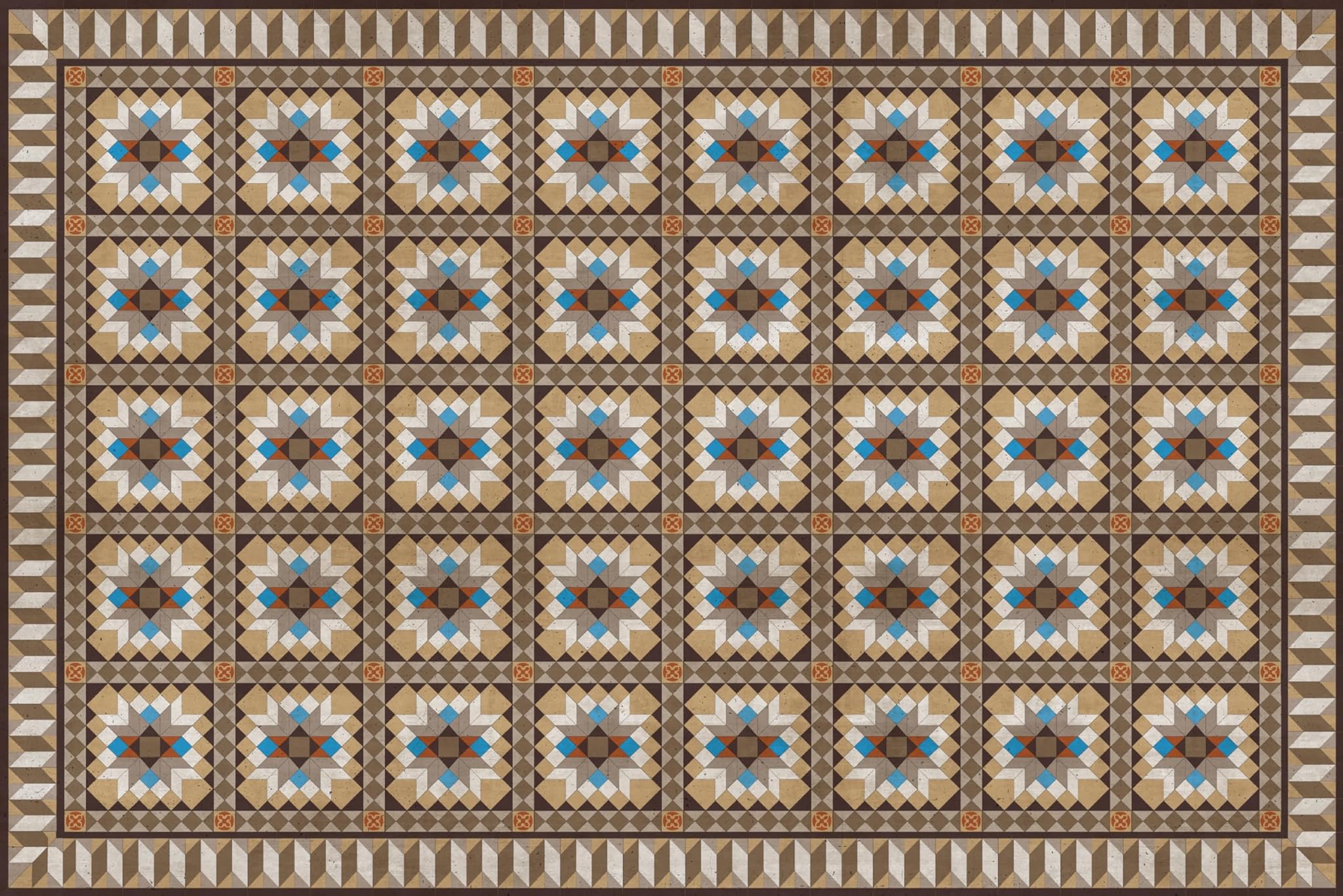 VINILIKO Tappeto in vinile, stampato, multicolore, 160 x 240 cm