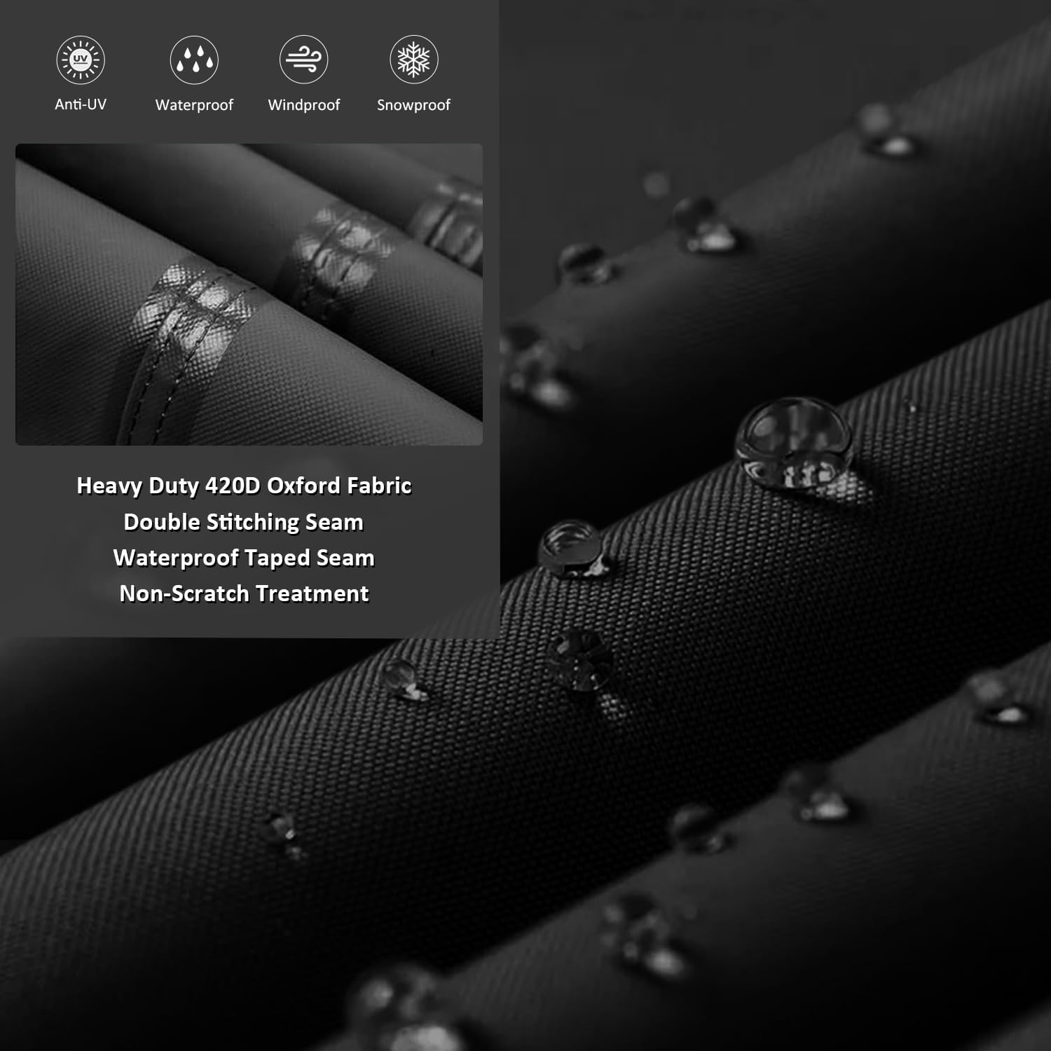 Dokon Copertura Mobili Giardino Impermeabile 150x90x74cm - immagine 3